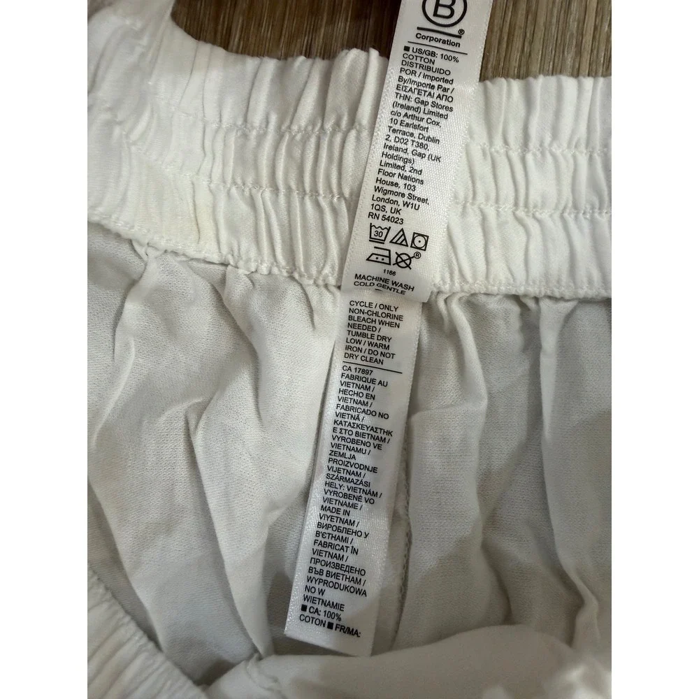 Athleta Cotton Dreams Sleep Culotte Womens M White Wide Leg Pajama Pants Lounge - Picture 3 of 8